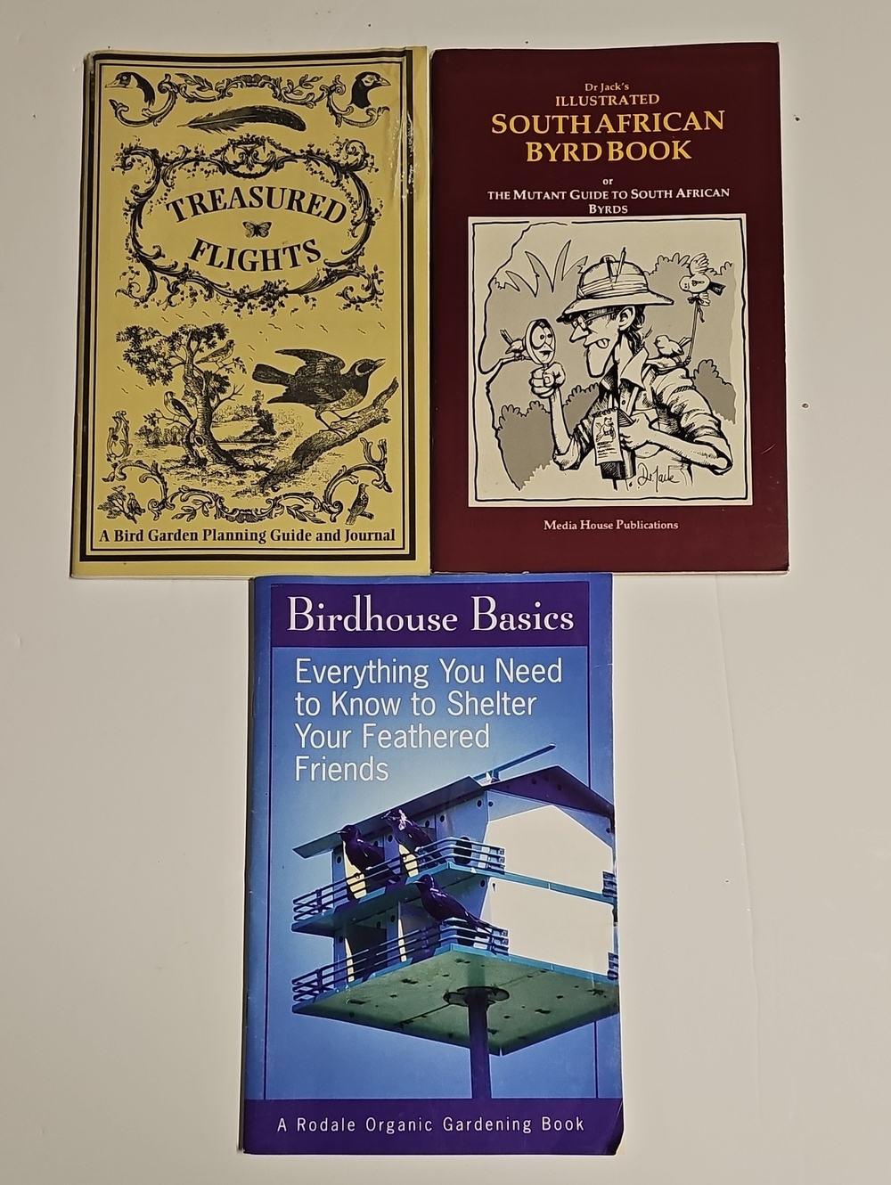 Vintage Bird Book Bundle | Gardening Guide Humour Birdhouse Basics